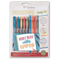 Tombow - Kit Creativo para Apuntes Visuales, Autoorganización, Sketchnotes y Lettering | 8 Rotuladores de Colores Doble Punta y 1 Bolígrafo de 4 Color características