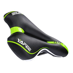 Newin Star Biking Comfort Bike Saddle, Wide Gel Bicycle Seat, Soft & Breathable Memory Foam Padded Cycle Cushion Saddle Back Elements Green características