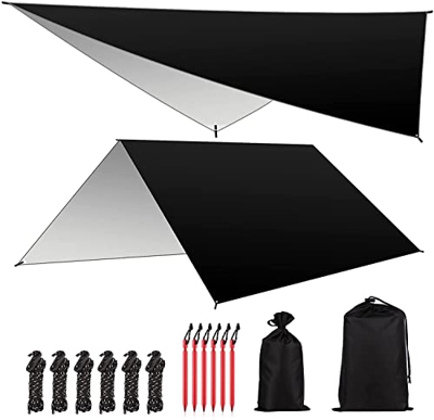 Lona De La Tienda De La Mosca De La Lluvia De La Hamaca 10 X 10 Pies Refugio Impermeable De Lona para Acampar Tapete De Picnic para Patio Jardín Patio