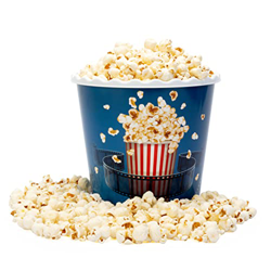 Juego de recipientes de plástico reutilizables para palomitas de maíz y palomitas de maíz para noche de cine – Lavable en el lavavajillas (sin BPA, 1  precio
