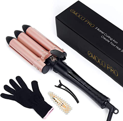 Rizador de pelo con 3 barriles de hierro ondulado para ondas grandes (01) precio