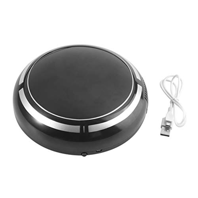 mumisuto Barredora de Pisos, USB Recargable Inteligente Automática Robótica Fácil de Usar Limpiador de Pisos Máquina Barredora de Polvo(Negro)