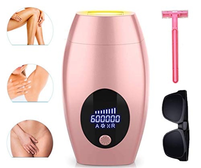 Sistema de depilación IPL para mujeres, 600,000 flashes Dispositivo de depilación permanente e indoloro Eliminar axilas faciales no deseadas Bikini Pi