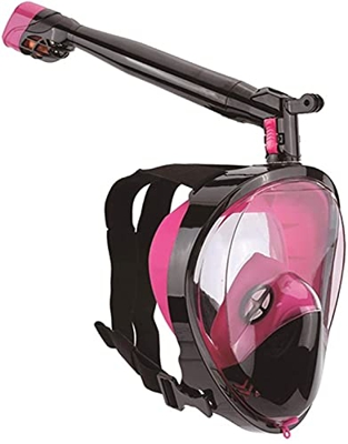 Desconocido Máscara de esnórquel de Cara Completa Máscaras de Buceo Equipo de esnórquel Profesional Máscara de Buceo subacuático 180 Vista Rotación de