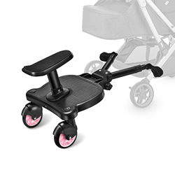 Buggy Board con Asiento, Vogvigo Patin Carro Bebe Universal con Asiento Cochecito Para el Segundo Niño, Accesorio Para Niños de 2 a 6 Nños (25 kg), Co en oferta