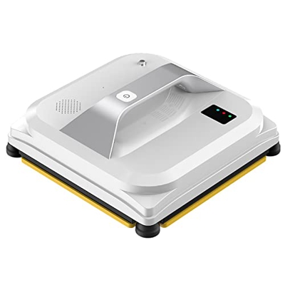 Hengqiyuan Robot Limpiacristales Automático, Limpiacristales Eléctrico con Mando a Distancia, 3000 Pa Robot de Ajuste de Potencia de Succión 3 Modos A