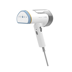 Solac PC1502 Great Lakes - Plancha vertical de vapor, 1200W, vapor constante 22g/min, lista en 18s, plegable, de viaje, suela aluminio, desinfectante, en oferta