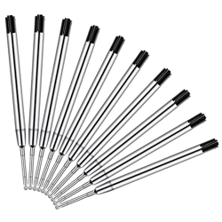 Vesaneae 10 × Recambio de Bolígrafos, Recambio de Bolígrafo de Metal, Recambios de Tinta para Bolígrafos, 1 MM Punta Media Recarga de Pluma (Negro) en oferta