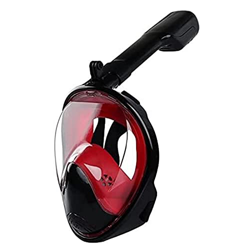 Máscara de esnórquel de Silicona de Cara Completa, Snorkel Submarino de 180 ° Máscara de Buceo de Boca Plana de Tipo Completamente seco Adecuada para  en oferta
