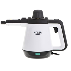 ADLER AD7038 Vaporeta Limpiador Vapor a Presión, Desinfección Portátil, Caudal Vapor 44 g/min, 450ml, 12 Accesorios Limpieza Hogar Tapicería, Colchón, en oferta