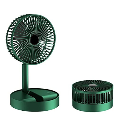 Yuehuamech Desk Fan Folding Rechargeable Fan with 3 Wind Speeds Portable Table Fan Personal Fan Stand Cooling Fan for Office Dorm Outdoor Camping Trav