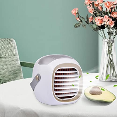 Jimtuze Ventilador de Aire Acondicionado - Ventilador de refrigeración de 3 velocidades Recargable por USB | Ventilador de Escritorio Alimentado por U