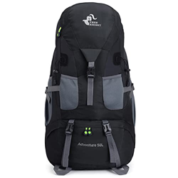 OG TengSheng Mochila de senderismo de 50L, mochila impermeable para senderismo, montañismo, acampada al aire libre, mochila de escalada para hombres y características
