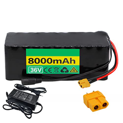 IVIWCLOP Batería Litio De 36V 8000mAh E-Bike Paquete Batería Recargable Iones Litio 8Ah 10S3P con BMS Y Cargador para Scooter Eléctrico Modelo De Avió precio