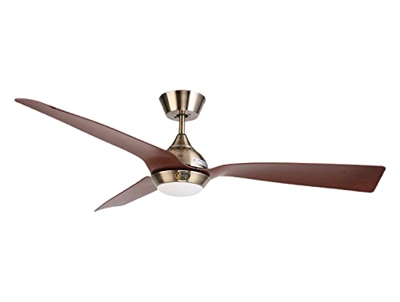 Ventilador de techo DC palas de cerezo de 132cm con IP20 y dimmer LED HACKNEY SHERRY KlassFan