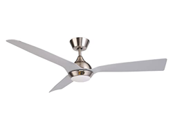 Ventilador de techo DC palas de 132 cm con wifi y dimmer LED HACKNEY SILVER KlassFan en oferta
