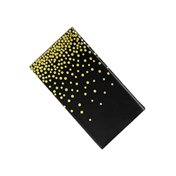 MaNMaNing DOT Table Table - Manteles individuales para cubrir plástico dorado y plástico desmontable para cocina, Dining & Bar M306 (negro, talla únic en oferta