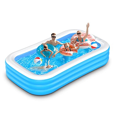 Piscina Inflable - Piscina para Adultos de 305 cm x 183 cm x 56 cm, Gran Piscina Inflable sobre el Suelo para la Familia, para Jardines, Pacientes y p
