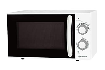 Grunkel - MW-25SG - Microondas de 25l de capacidad y 6 niveles de potencia. Función descongelación y temporizador hasta 30 minutos - 900W - Blanco