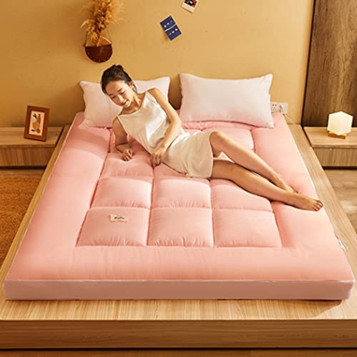 SHAIRMB Colchón de Suelo de futón Extra Grueso, colchones de futón de Suelo japonés Tradicional de tamaño Doble, esteras de cojín Plegables Tatami,Pin