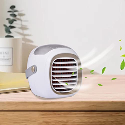 Kaicurhu Ventilador de Aire Acondicionado,Ventilador de refrigeración de 3 velocidades Recargable por USB | Home Mini Enfriador de Aire humidificador 