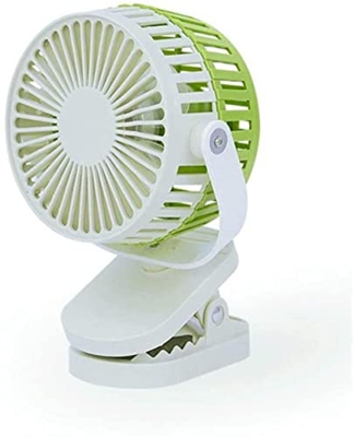 XiangWen Clip de Verano Ventilador USB Ajuste Velocidad Continuo Escritorio inclinación 360 ​​Grados en silencioso enfriamiento Recargable para Cocina