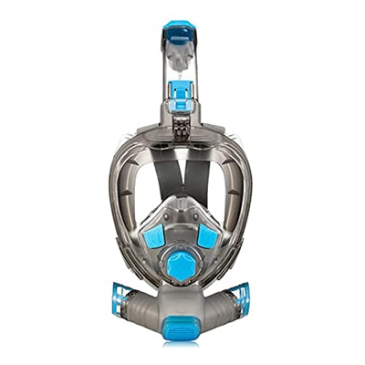 Máscara de Buceo Máscara de Snorkel Plegable 180 Vista panorámica Respiración Libre Máscara de Snorkel de Cara Completa con Traje para Adultos (Color 