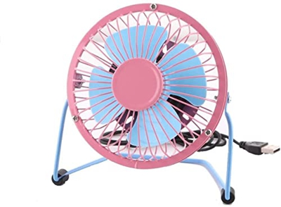 XiangWen Verano Mini USB Pequeño Ventilador Dormitorio Dormitorio Ultra Silencioso Escritorio Ventilador de Escritorio Hierro Forjado Estudiante Dormi