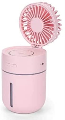XiangWen Humidificador de verano silencioso ventilador 2 en 1 portátil USB mini ventilador difusor de aceite esencial oficina en casa deportes al aire
