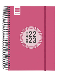 Finocam - Agenda 2022 2023 Espir Color 1 Día Página Septiembre 2022 - Agosto 2023 (12 meses) Rosa Español características