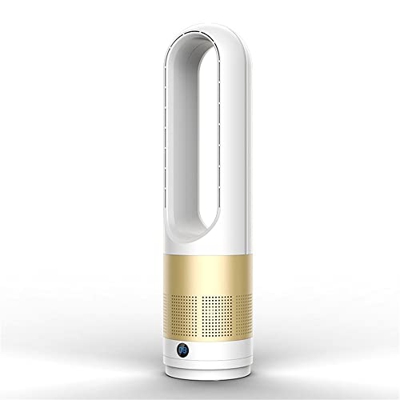 YUXN Ventilador De Torre, Ventilador Sin Aspas con Control Remoto, Enfriamiento Silencioso, Temporizador 8h, Oscilación De 80°, Ventilador Oscilante P