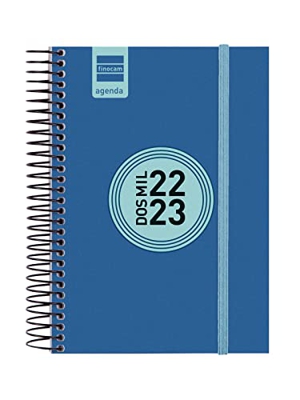 Finocam - Agenda 2022 2023 Espir Label 1 Día Página Septiembre 2022 - Agosto 2023 (12 meses) Azul cobalto Español