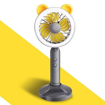 HJINGBIN Mini Ventilador portátil portátil USB Ventilador de Escritorio de Escritorio de la batería Recargable con función de Flash LED
