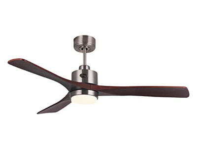 Ventilador de techo DC y luz LED con palas de madera 132cm mando a distancia y Wifi FLATWOOD LT KlassFan