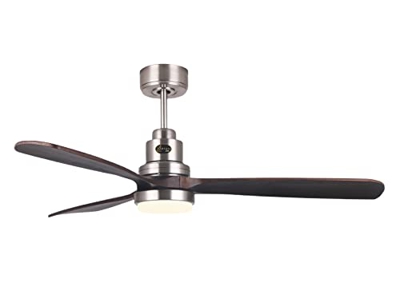 Ventilador de techo DC palas de madera 132cm con dimmer LED en 3 tonos y Wifi LANZAROTE KlassFan