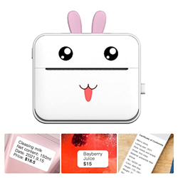 Daoco Mini Impresora fotográfica portátil de Bolsillo, Todo en, Impresora térmica móvil, 200 PPP, conexión inalámbrica BT, 80 mm de Ancho de Papel par en oferta