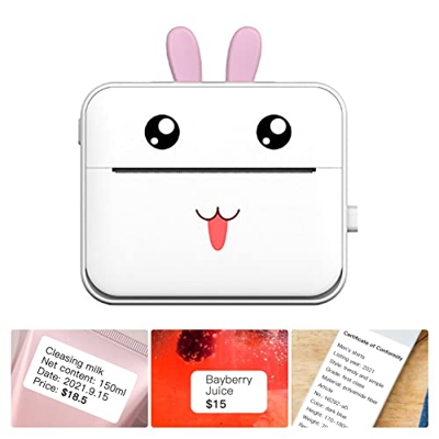 Daoco Mini Impresora fotográfica portátil de Bolsillo, Todo en, Impresora térmica móvil, 200 PPP, conexión inalámbrica BT, 80 mm de Ancho de Papel par