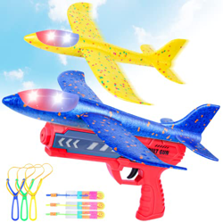 FORMIZON Planos de Espuma, Juguete de Avión de Catapulta con 2 Avión de Espuma, Juego de Disparos Juguete de Avión, Juguete Volador para NiñOs como Re características