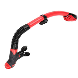 Tubo de Respiración Seco, Tubo de Respiración de Buceo, Boquilla de Silicona Flexible Y Segura, Escape Unidireccional para Accesorios Subacuáticos(Roj características