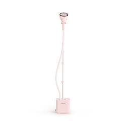 CREATE / IRON UP STAND / Plancha de vapor vertical con base Rosa / Tubo telescópico plegable, cepillo de 9 puntos de salida en oferta