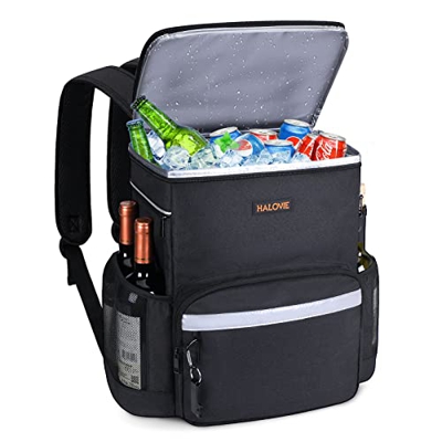 HALOVIE Mochila Nevera Portátil 25L Gran Capacidad Bolsa de Enfriamiento Alimentos Mochilas Aislantes Bolsa Isotermica con Correa Ajustable para Picni