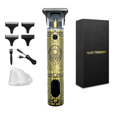 Maquinilla de Afeitar Hombre - Maquina Cortar Pelo - Recortadora de Barba - Máquina Cortar Pelo Profesional Inalámbrico Carga USB (Cowboy)