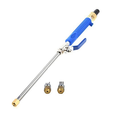 Yaasier Hidrolimpiadora de alta presión Jet de 46,5 cm para jardín, manguera de jardín de alta presión, cañón de espuma de metal, pulverizador de rieg