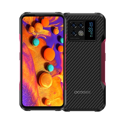 5G Teléfono Resistente DOOGEE V20, 6.4'' AMOLED 2K Pantalla, Cámara Triple AI 64MP+Cámara Visión Nocturna 20MP, Móvil Impermeable Android 11, Dimensió