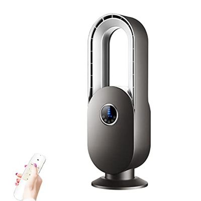 yeSJRL Ventilador sin aspas, Casa Ventilador de pie, Caliente y Frio Torre Ventilador, Ventilador de circulación de Aire - Temporizador de 7 Horas / 3