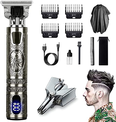Recortadora de barba, cortapelos profesionales, cortapelos de barba eléctrico, cortapelos inalámbricos, barba de precisión recargable, kit de mantenim