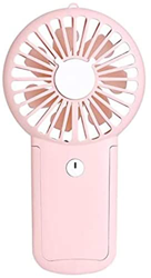 Ventilador de Cuello Colgante USB Simple Mini Ventilador Mano con luz LED Recargable Soporte bajo Ruido 3 velocidades para el hogar Oficina Deportes a precio