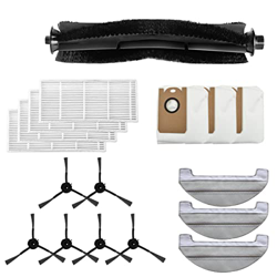 ZELDUO Kit de repuesto para robot barredor, contiene 1 cepillo de rodillo, 4 filtros, 6 cepillos laterales, 3 toallitas y 3 bolsas de polvo para aspir precio