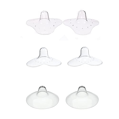 6 Pcs Pezonera de Silicona, Pezonera, Protector para Pezones Sensibles, Protector de pezones, Fabricados en Silicona Blanda Ultrafina, Pezoneras Lacta