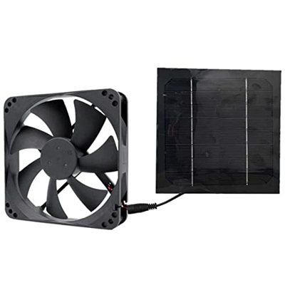XYQSH 20W Ventilador de Escape con energa Solar, Ventilador de energa de Panel Solar a Prueba de Agua porttil, para Casas de Perros, invernaderos, cob